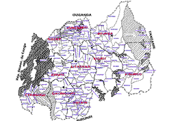Carte de la R�publique Rwandaise
